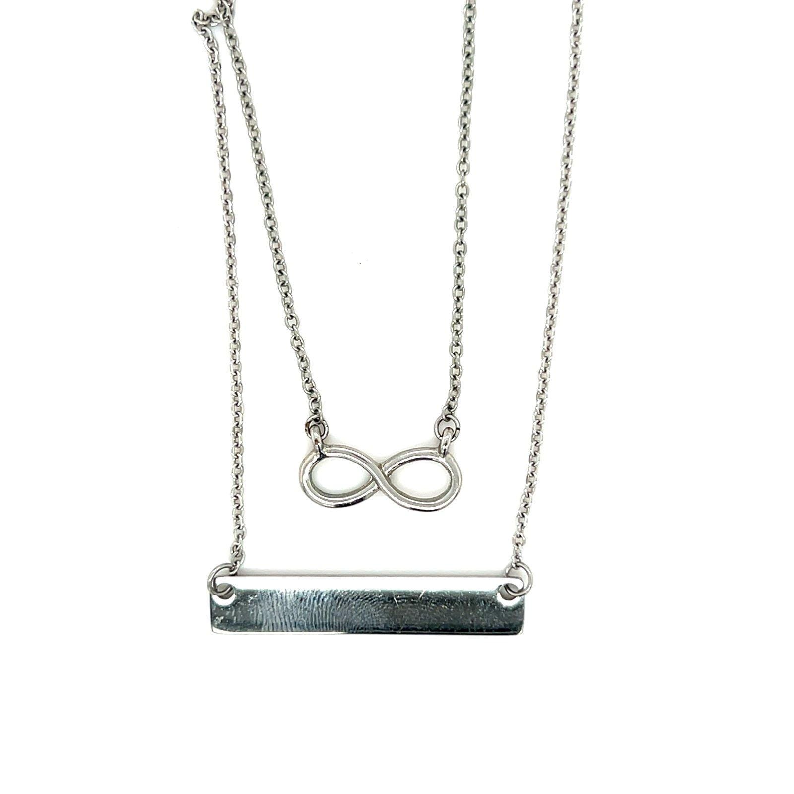 Bar and Infinity Necklaces