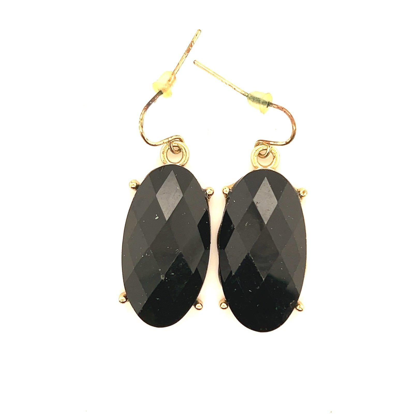 Black Stone Earrings
