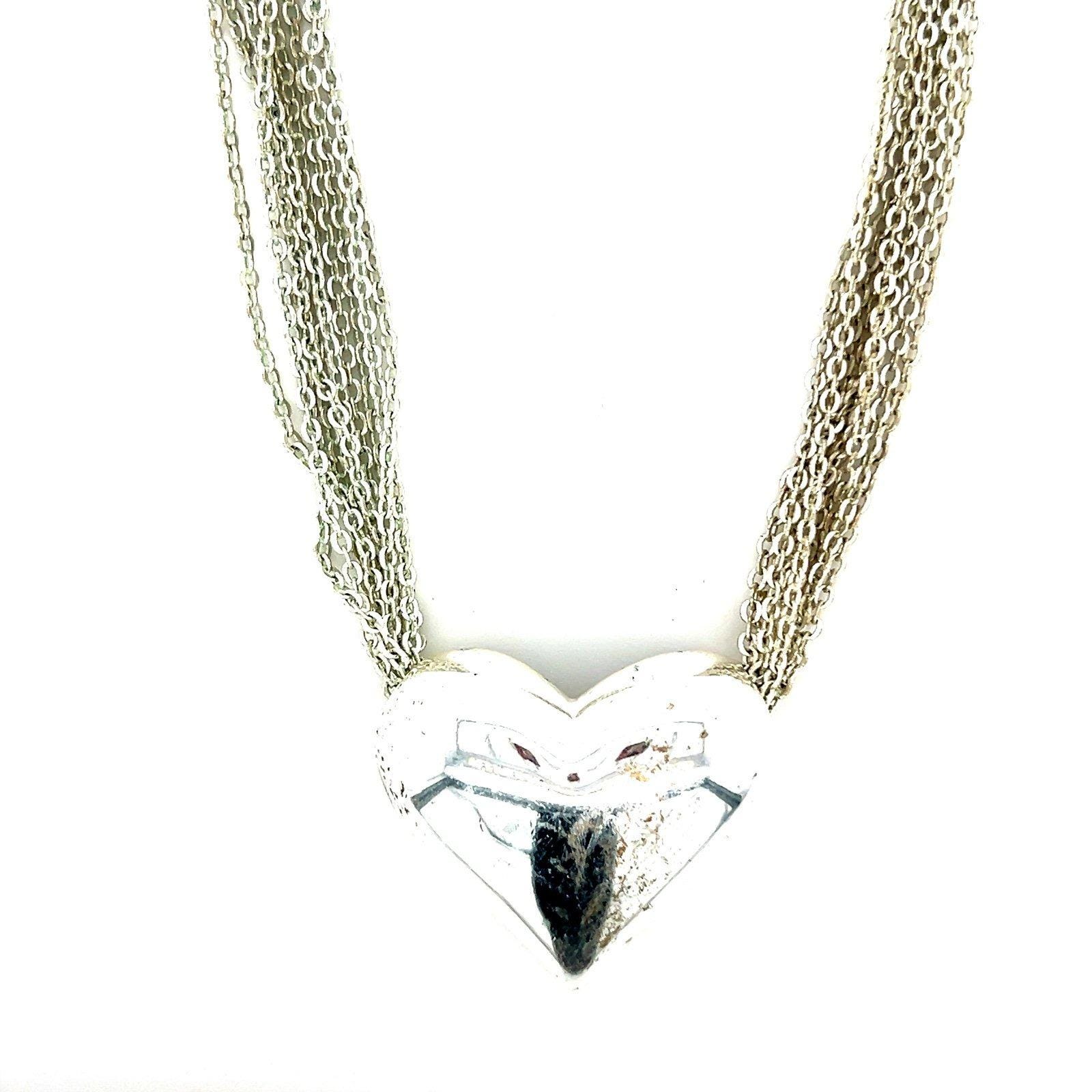 Multi Strand Heart Necklace