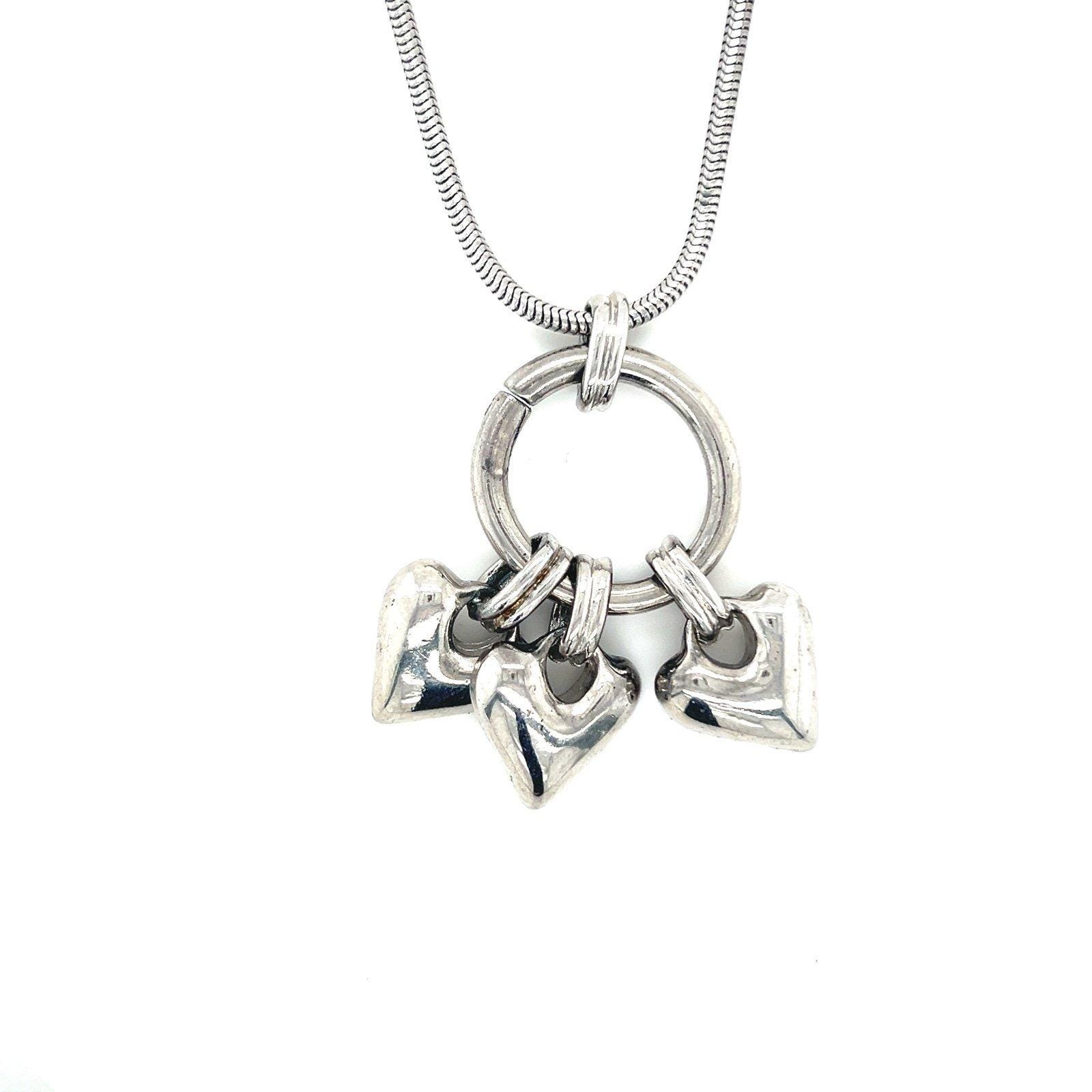 Long Triole Heart Necklace