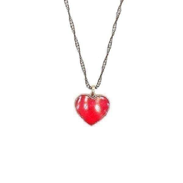 Red Enamel Heart Necklace