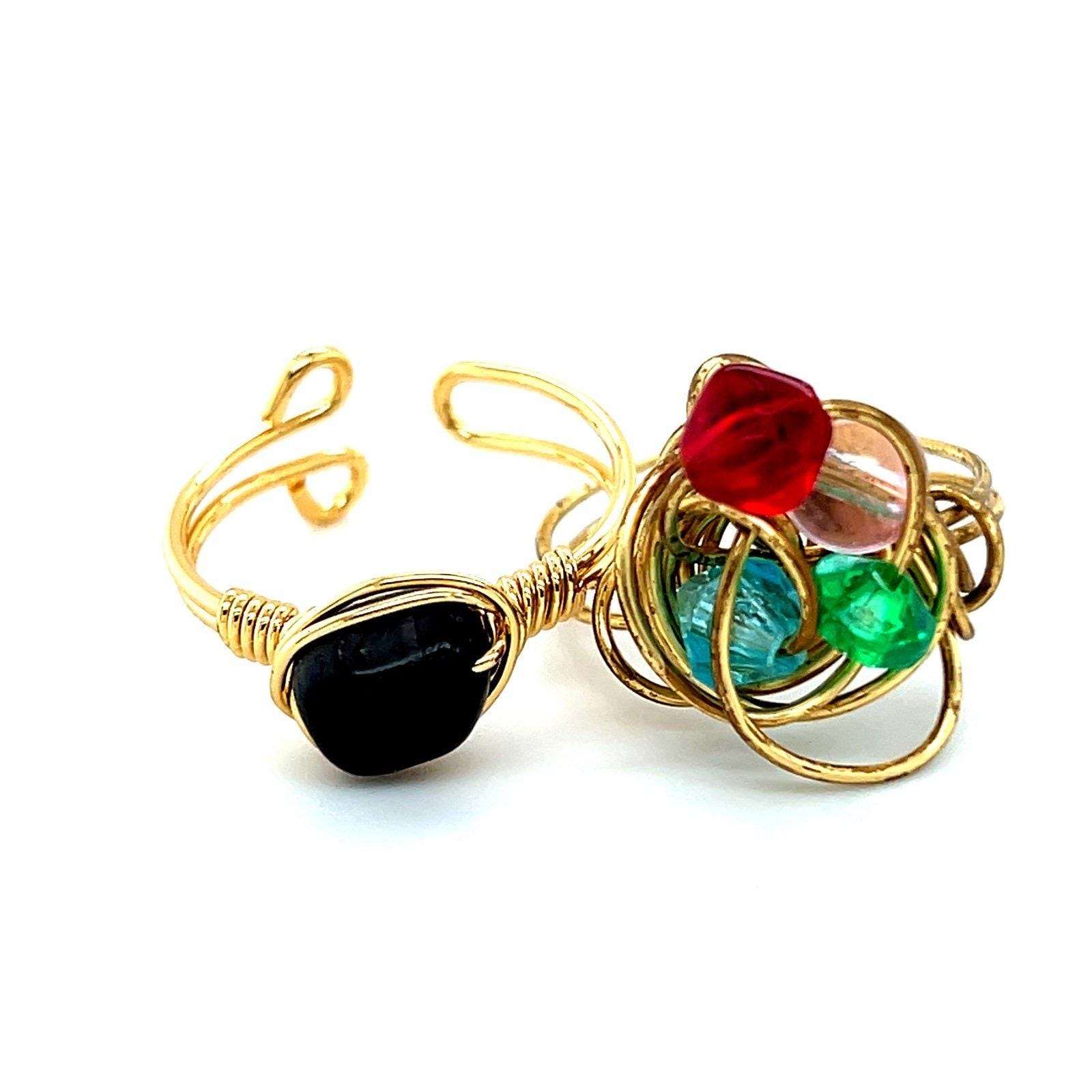 Handmade Wire Stone Rings