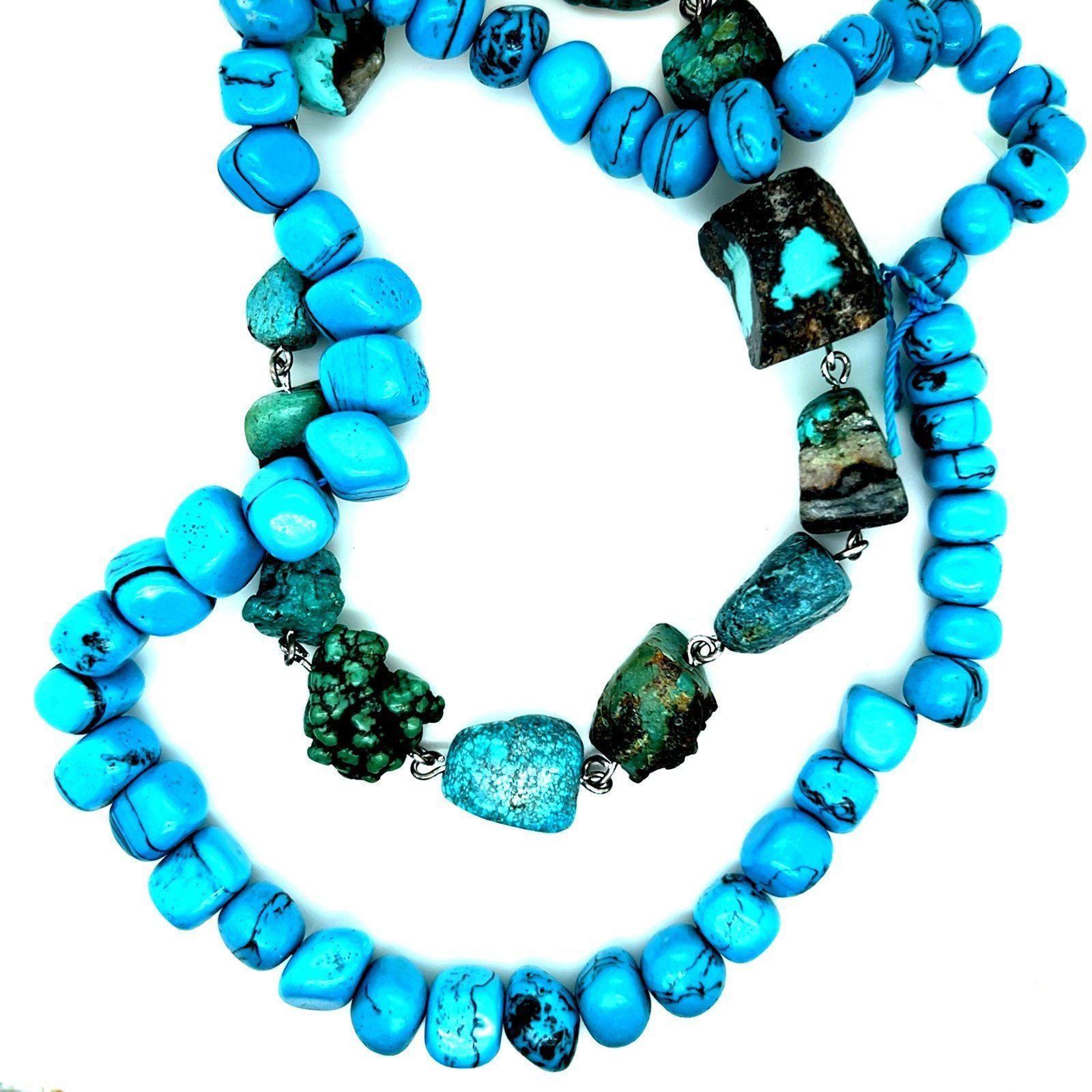 Strand of Blue Beads and Anklet