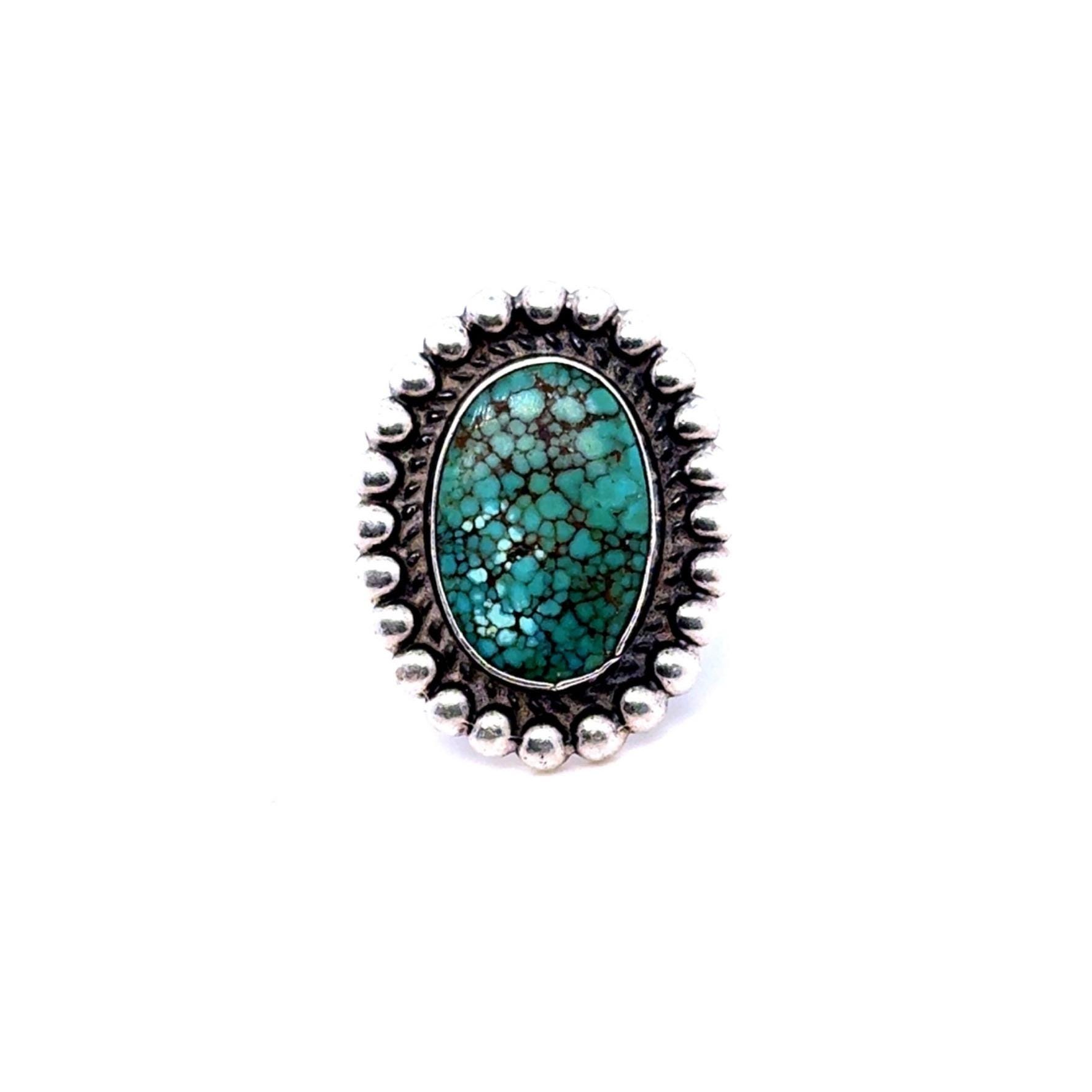 Signed Sterling  Turquoise Ring