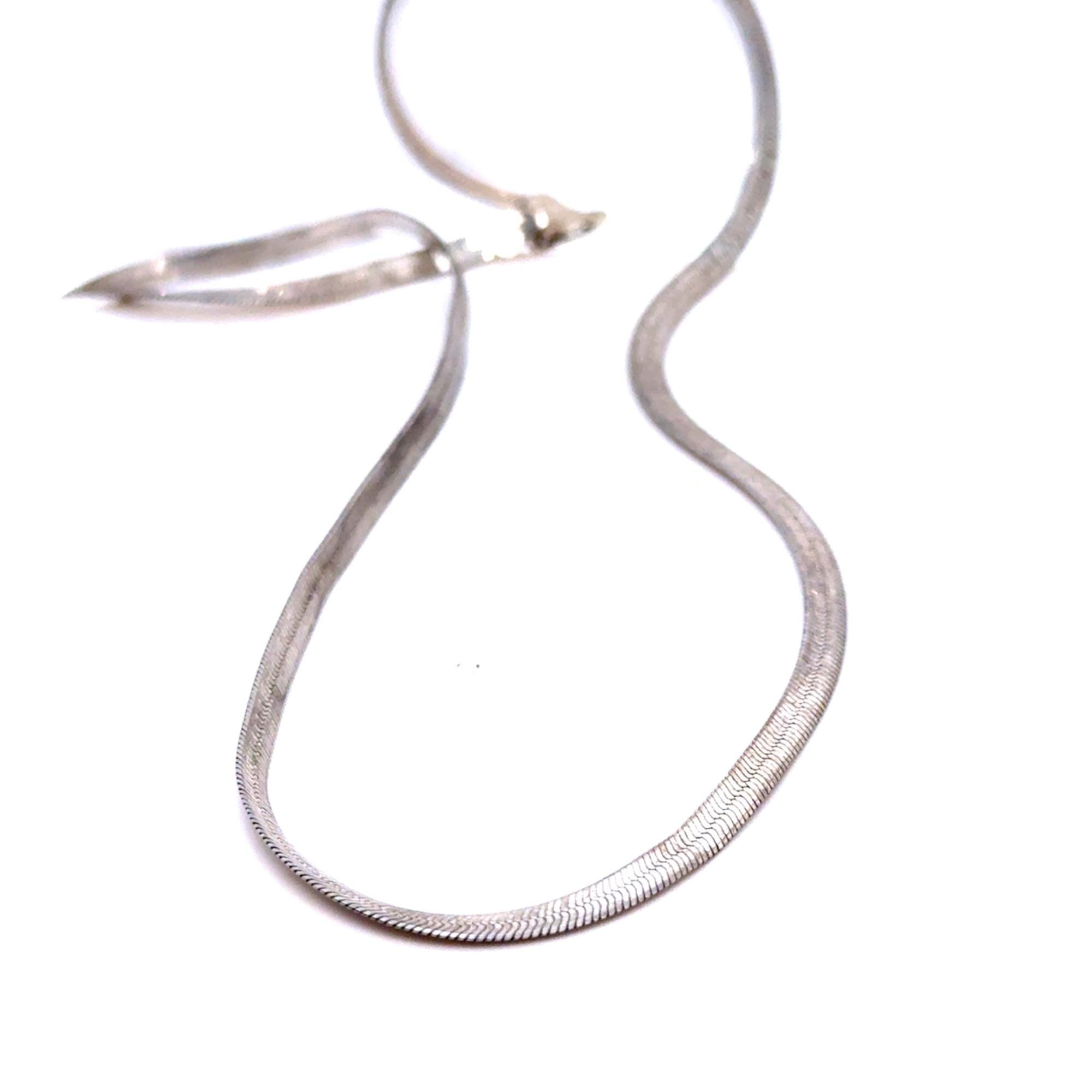 Italian Silver 925 Herringbone Necklace