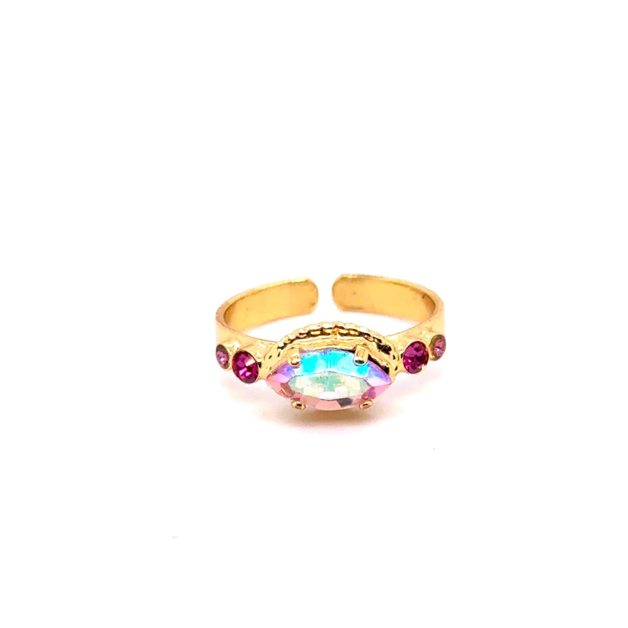 Sorrelli Iridescent/Pink Stone Ring