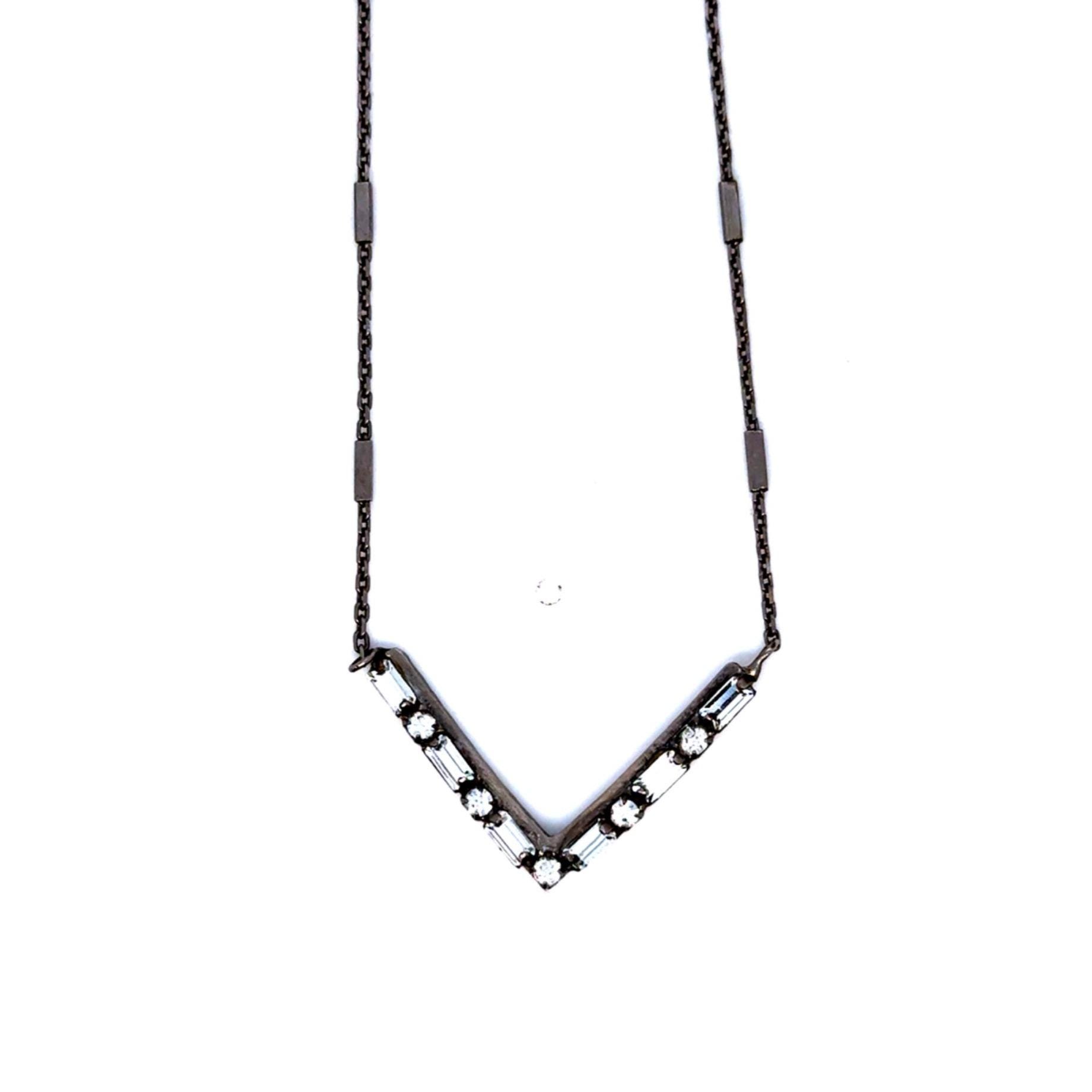 Sorrelli V Shaped Crystals Necklace