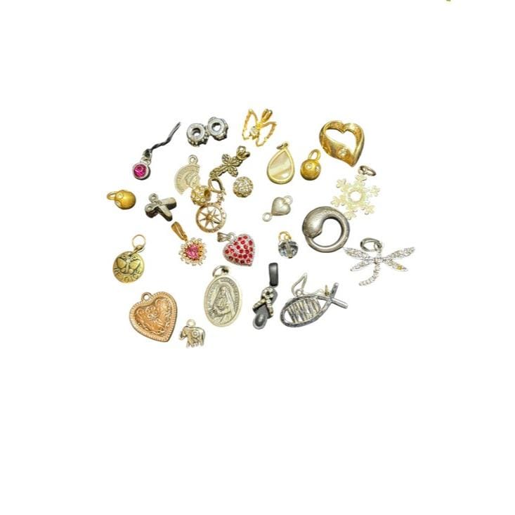 Mixed Gold & Silver Charm Pendant Assortment - Multi-Color