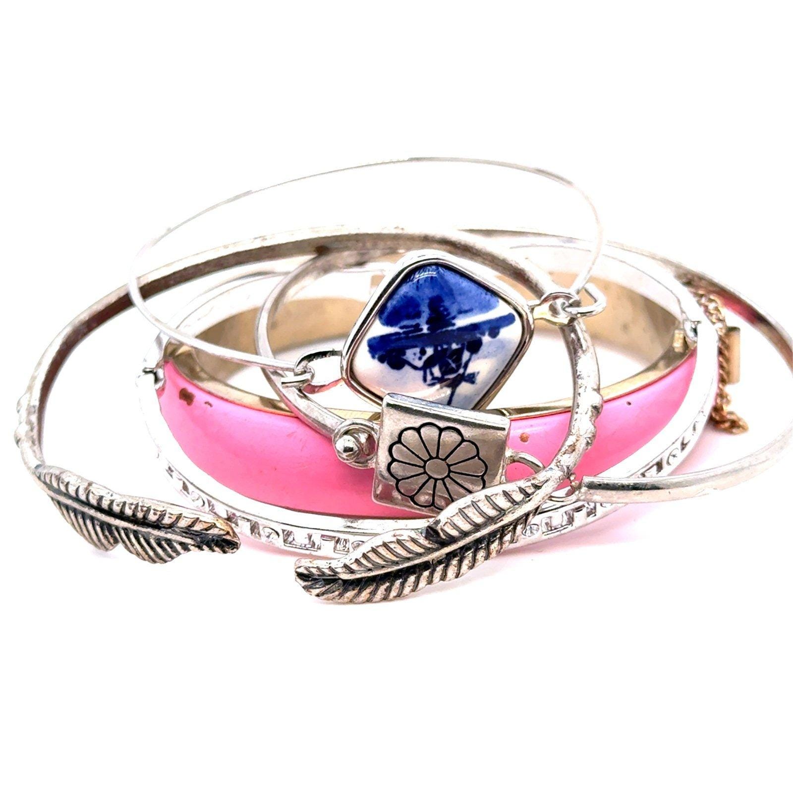 Pink Bangle & Bracelets Mix Lot (c1)