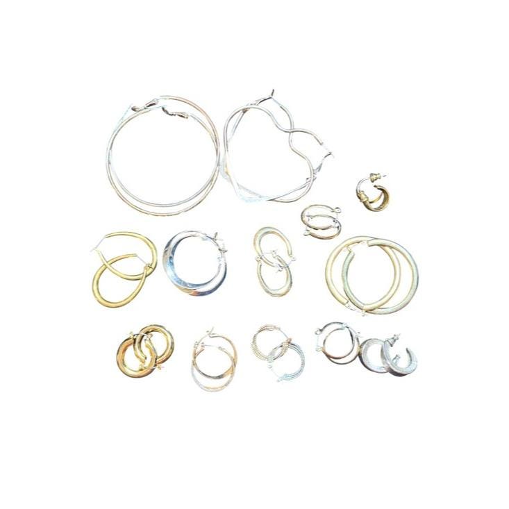 Mixed Metal Hoop Earring Set - Gold & Silver Women Jewelry