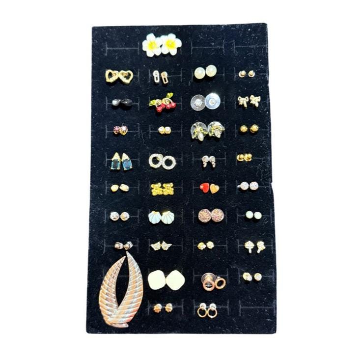 Gold & Silver Tone Mixed Stud Earring Set
