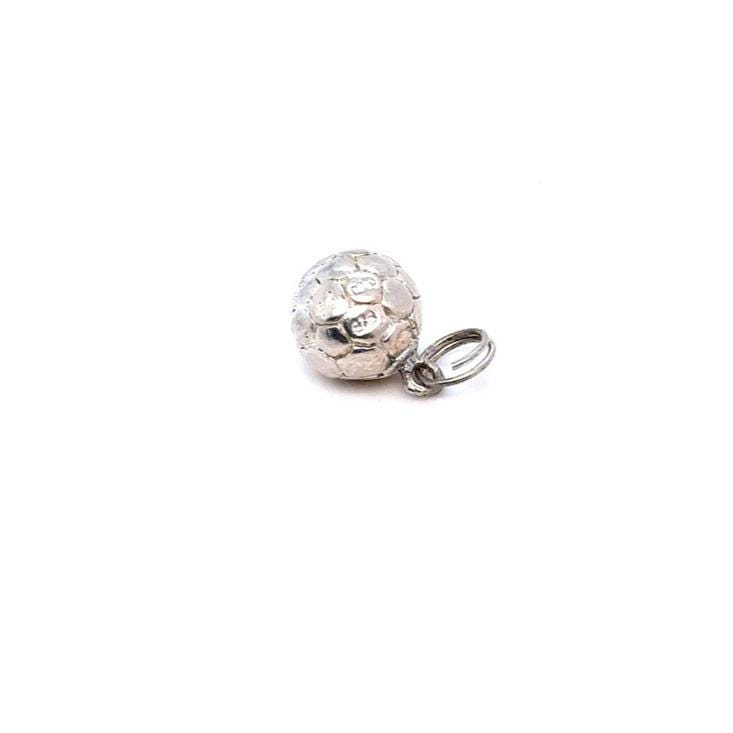 Silver Soccer Ball Charm Pendant