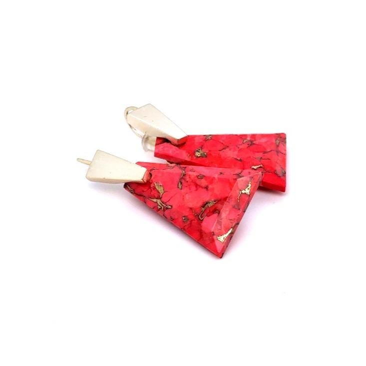 Kendra Scott Coral Coral Drop Earrings with Gold Veining