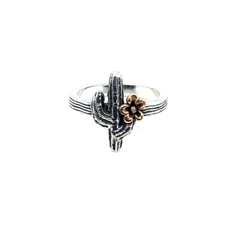 James Avery Silver/Bronze Cactus Ring