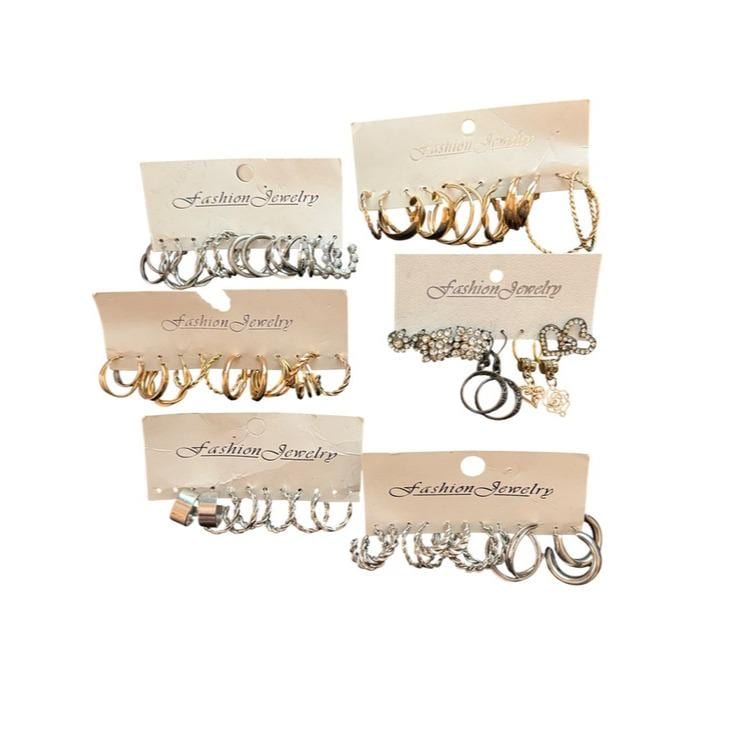 Fashion Jewelry Gold and Silver Mixed Earring Pack