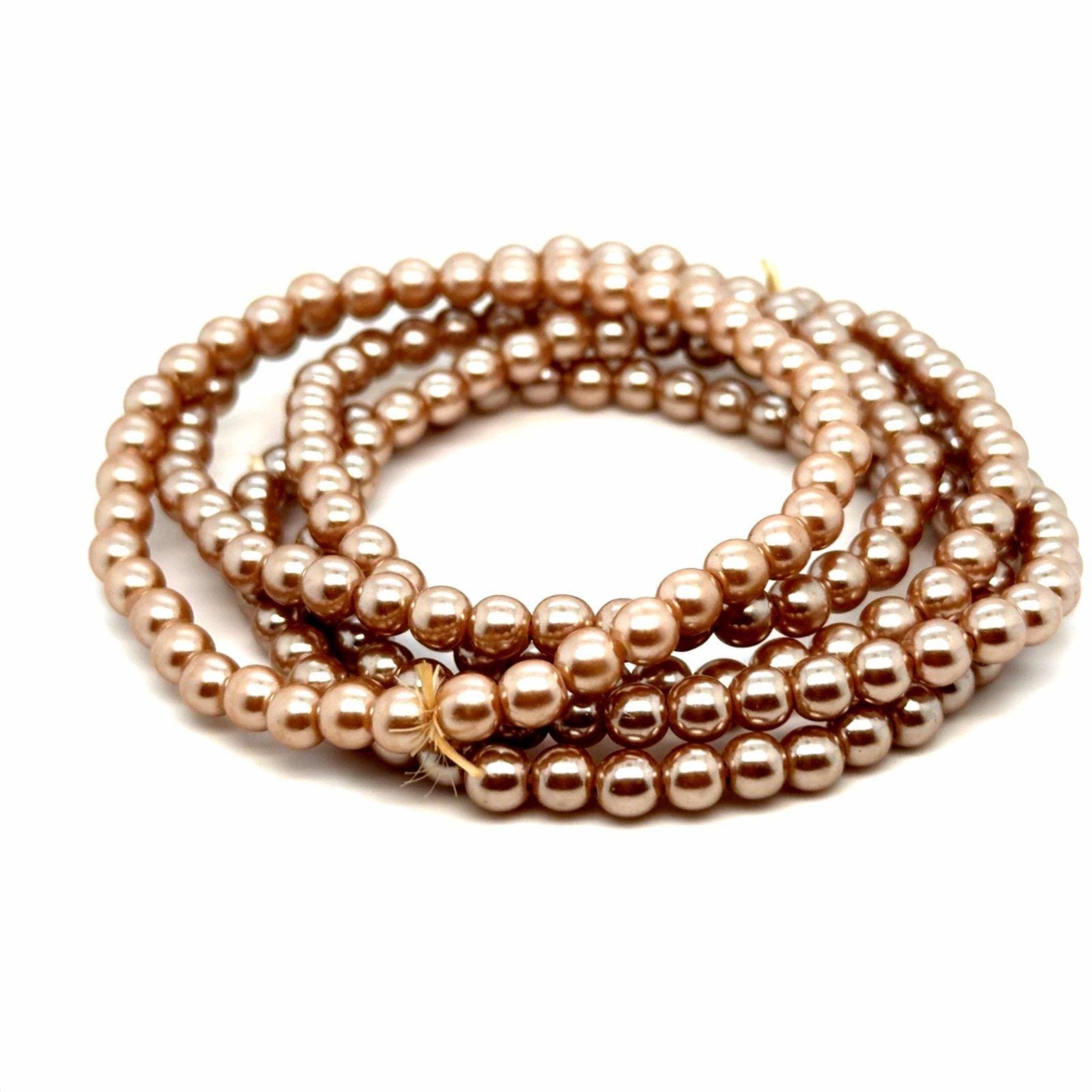 5 Sets Brown Pearl Bracelets