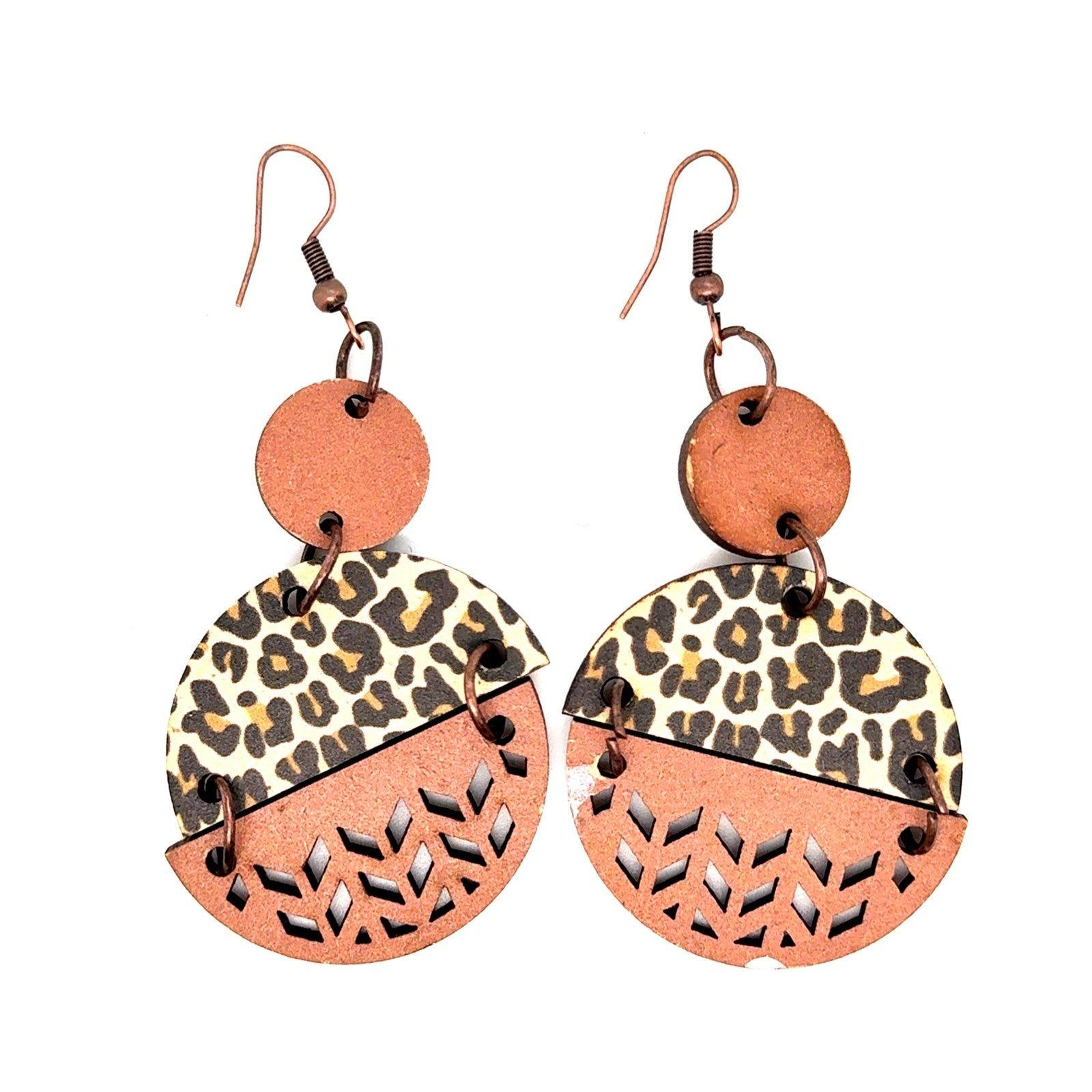 Brown Wooden Earrings