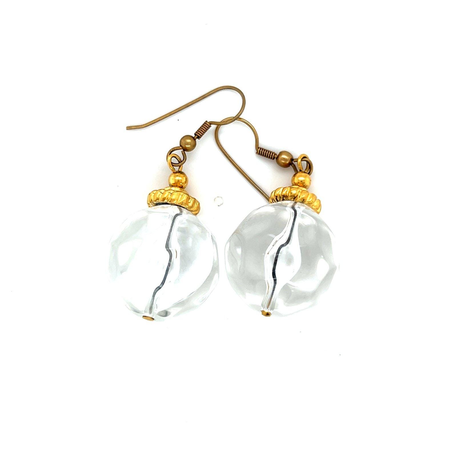 Clear Ball Dangle Earrings