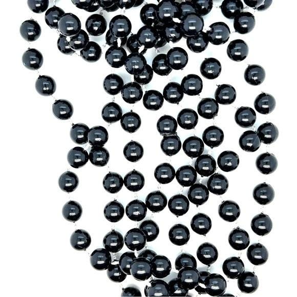 2 Black Beaded Necklaces (n3)