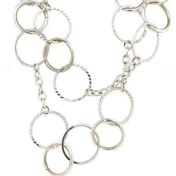 Circle Interlocking Link Necklace (n3)