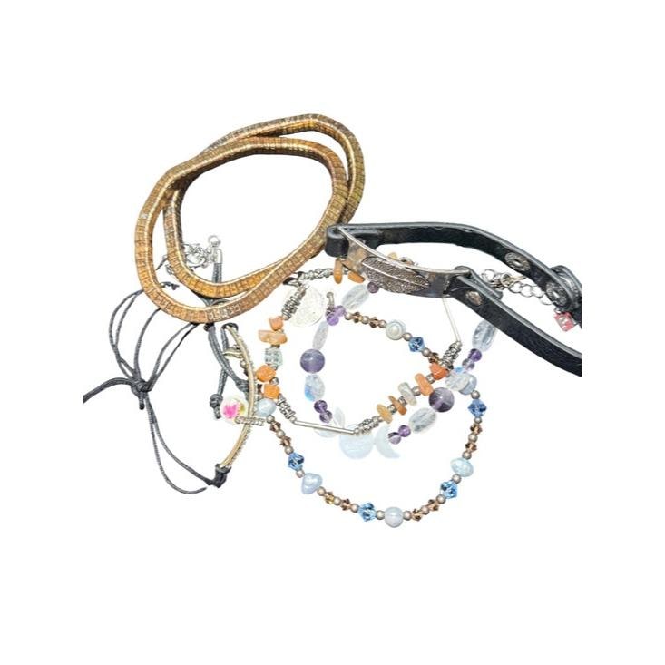 Handcrafted Multicolor Beaded and Women's Bracelet Lot (E5)