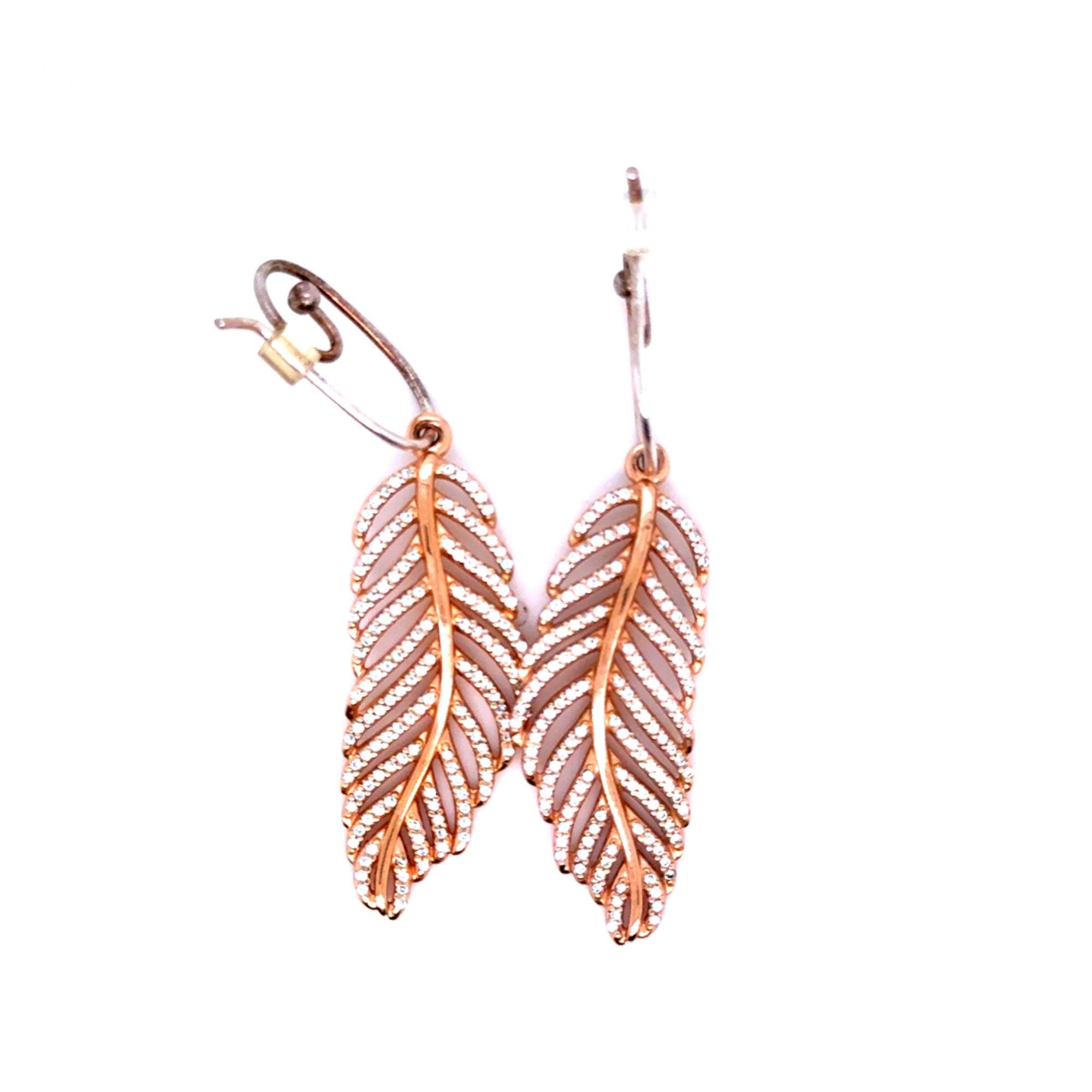 Pandora Rose Gold Light As A Feather Earrings