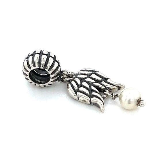 Pandora Pearl Angel Wing  Dangle Charm