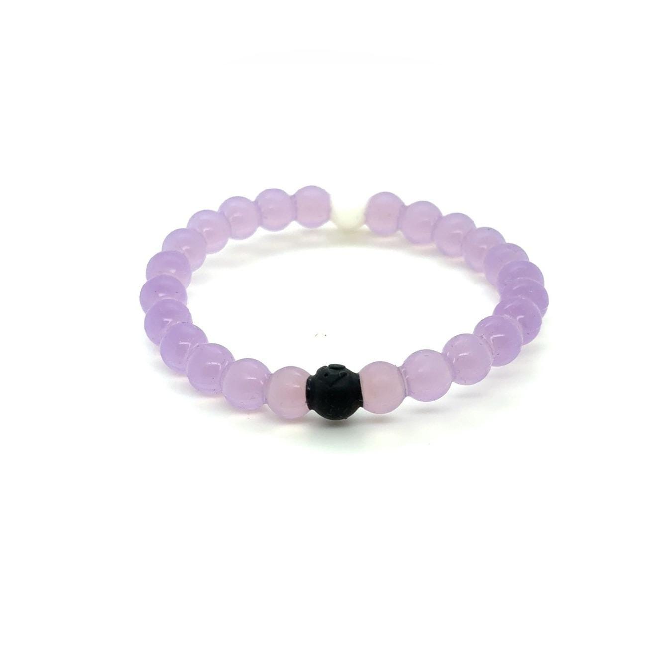 Lokai Lavender Beaded Bracelet with Black & White Accents