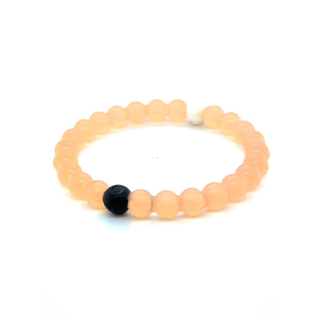 Lokai Light Peach Bead Bracelet with Black Accent