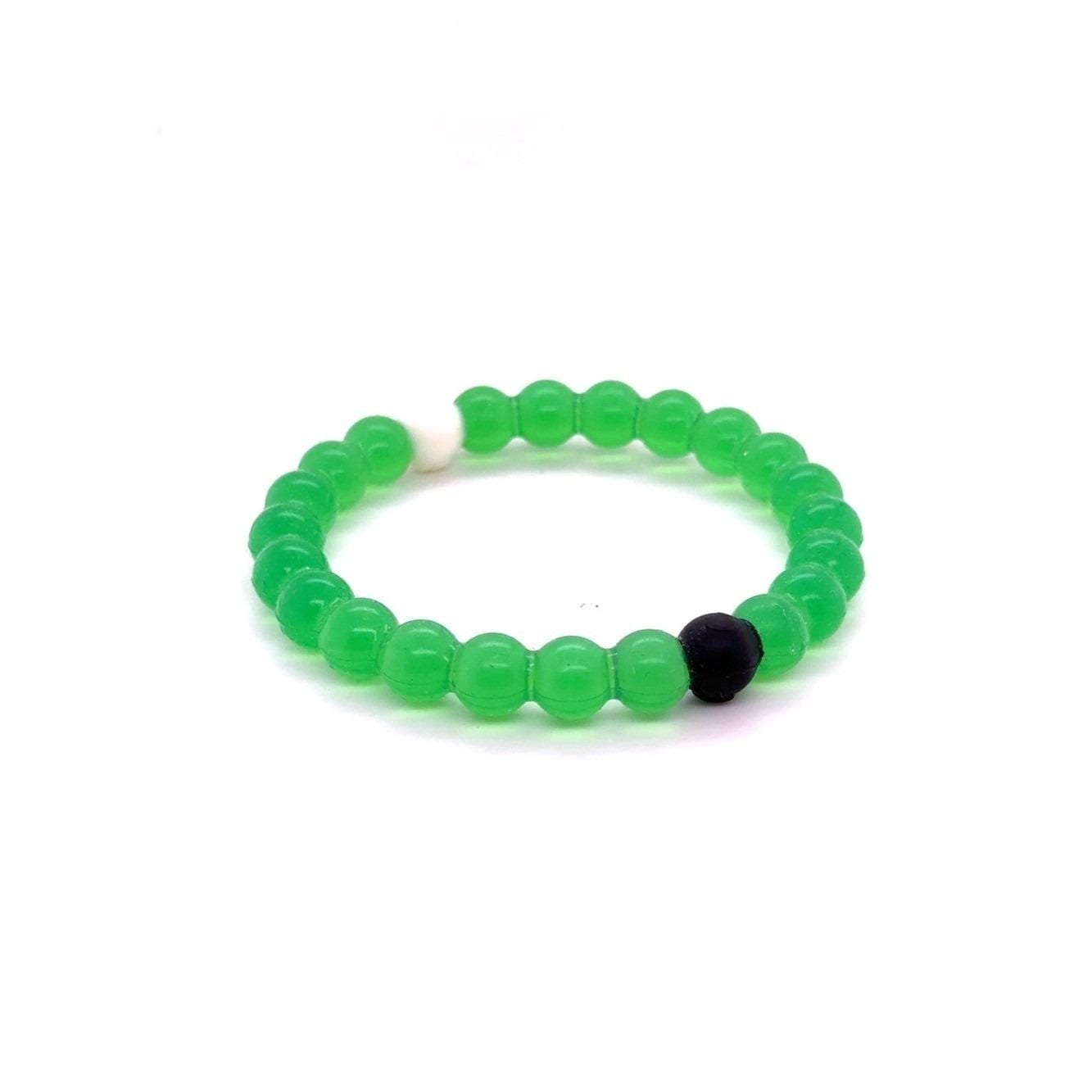 Lokai Green Bead Bracelet with Black & White Accents