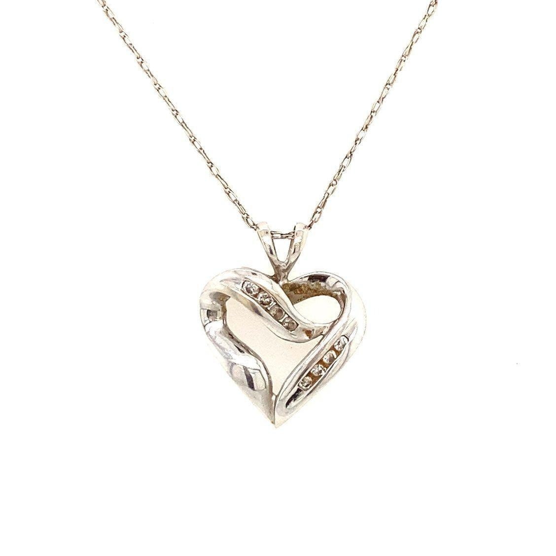 10k WG 8-Diamond Necklace