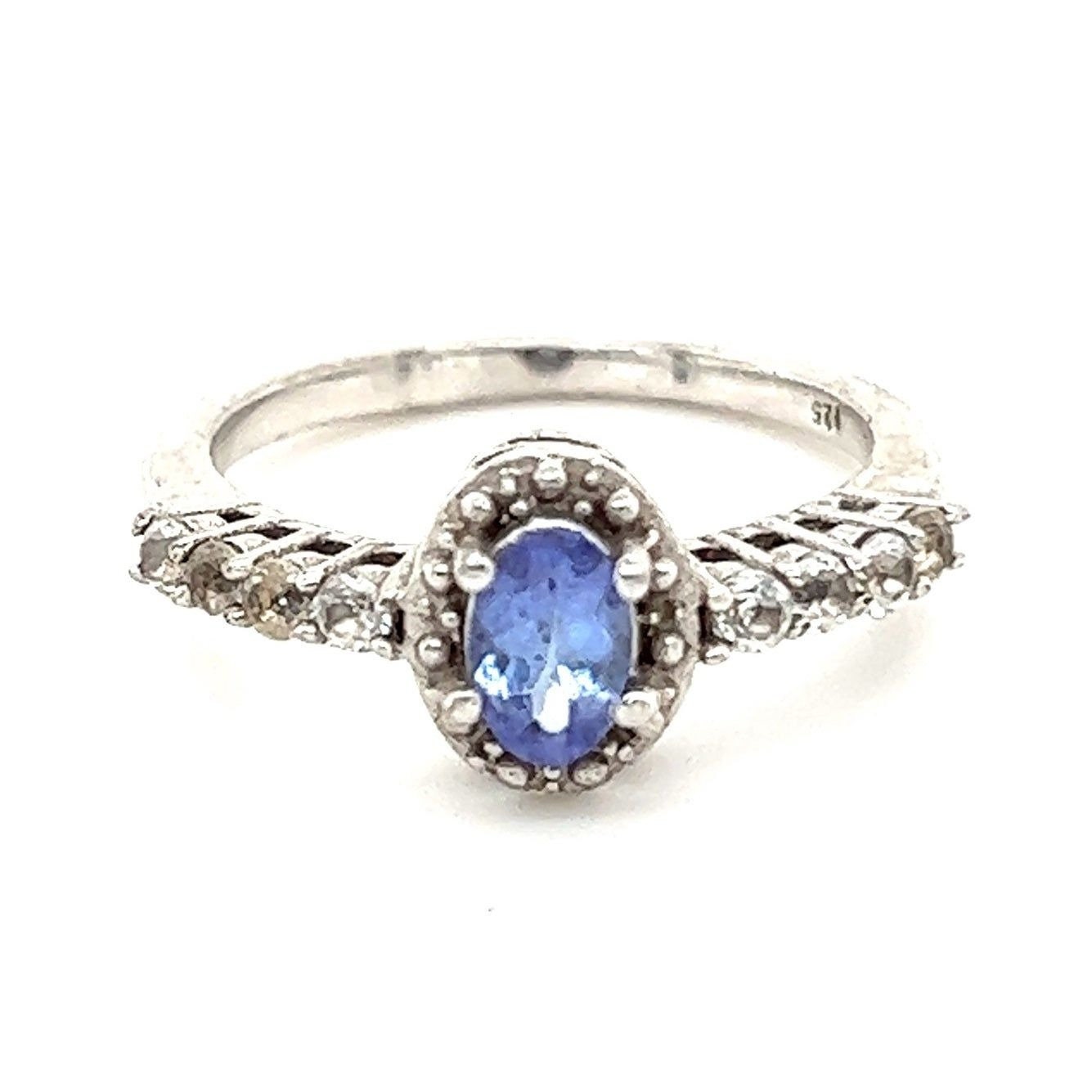 Tanzanite/Cz Ring
