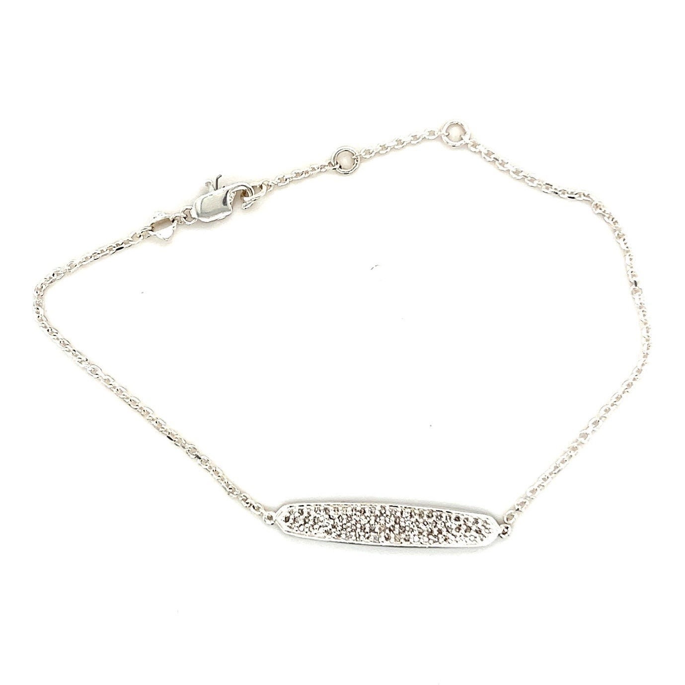 925 Kendra Scott Mattie Pave Diamonds Dainty Bracelet