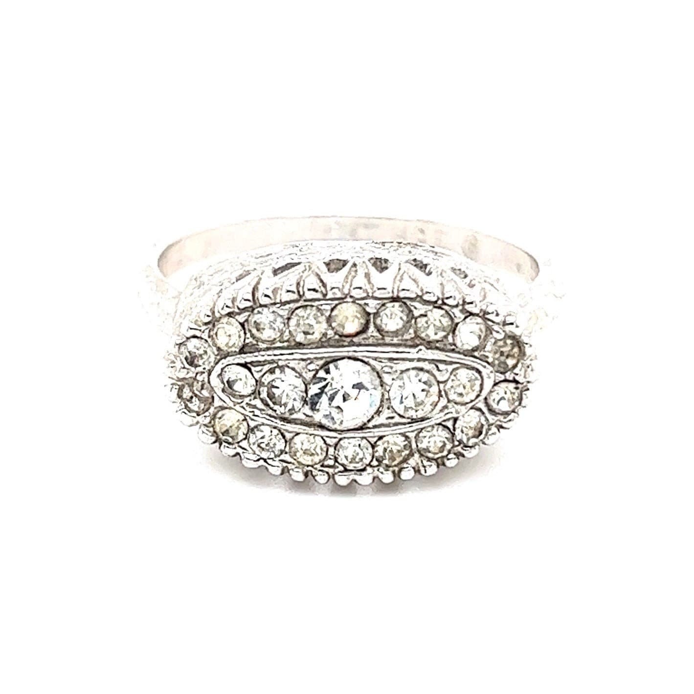Vintage Sparkling Crystal CZ Ring