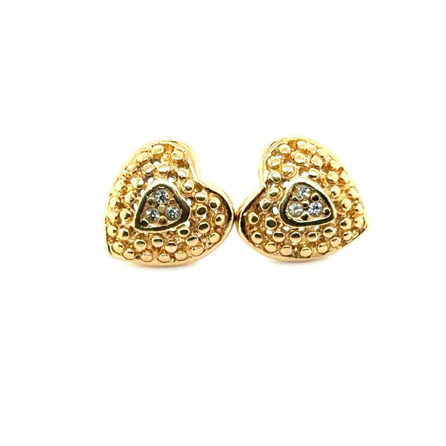 Rhinestones Heart Stud