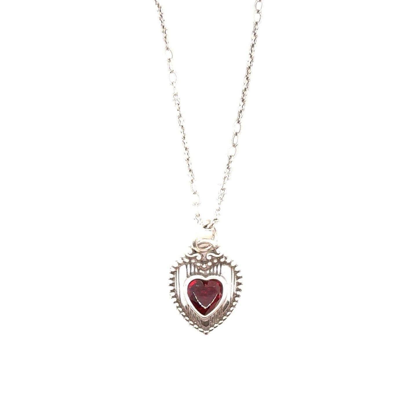 Brighton Heart Shaped Garnet Pendant Necklace