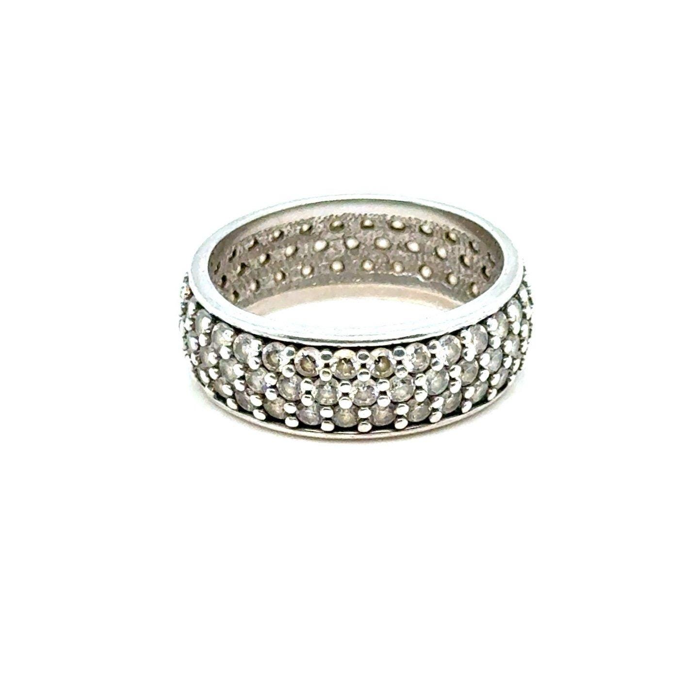 3-Row Cz Eternity Band Ring