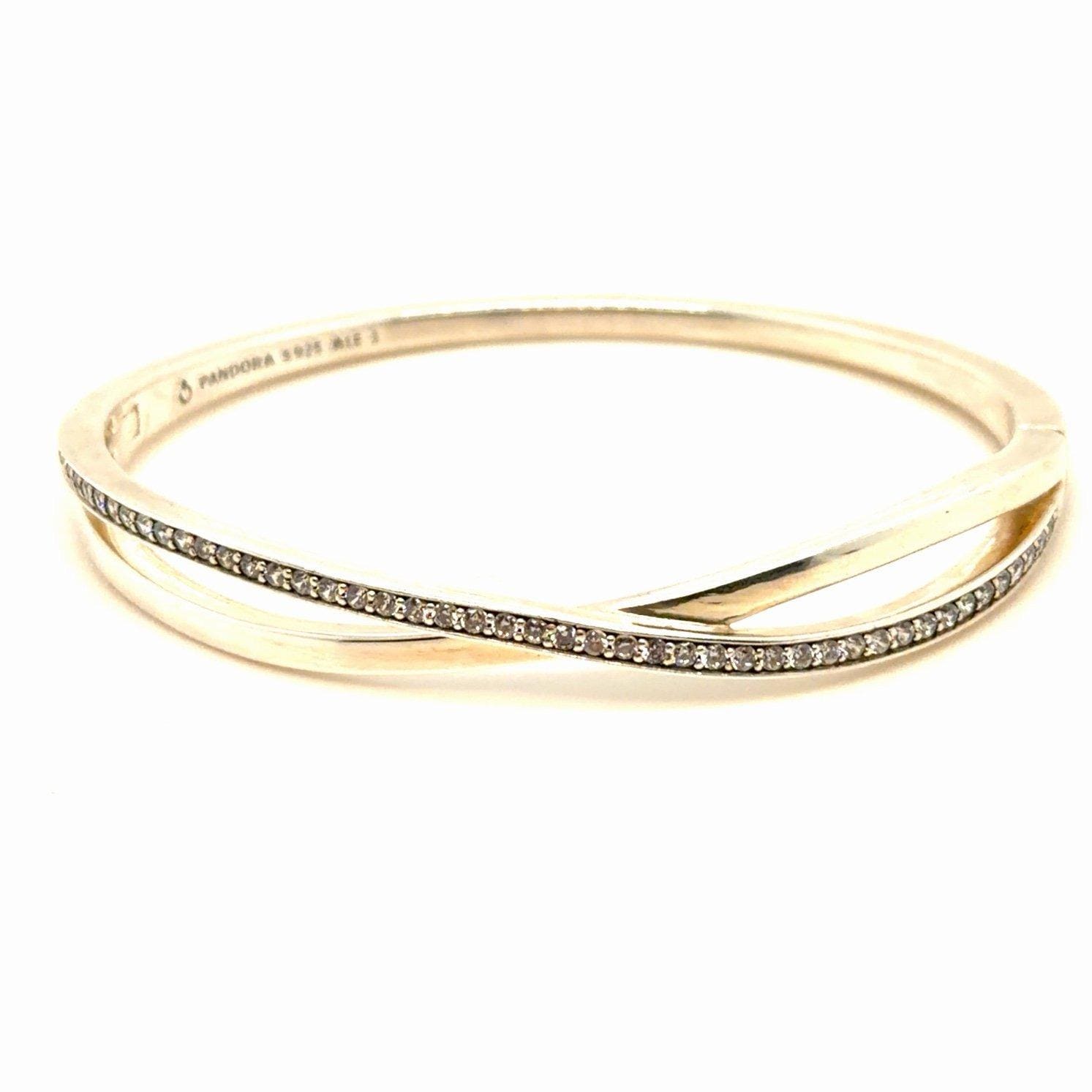 Pandora Clear Cz Entwined Bangle