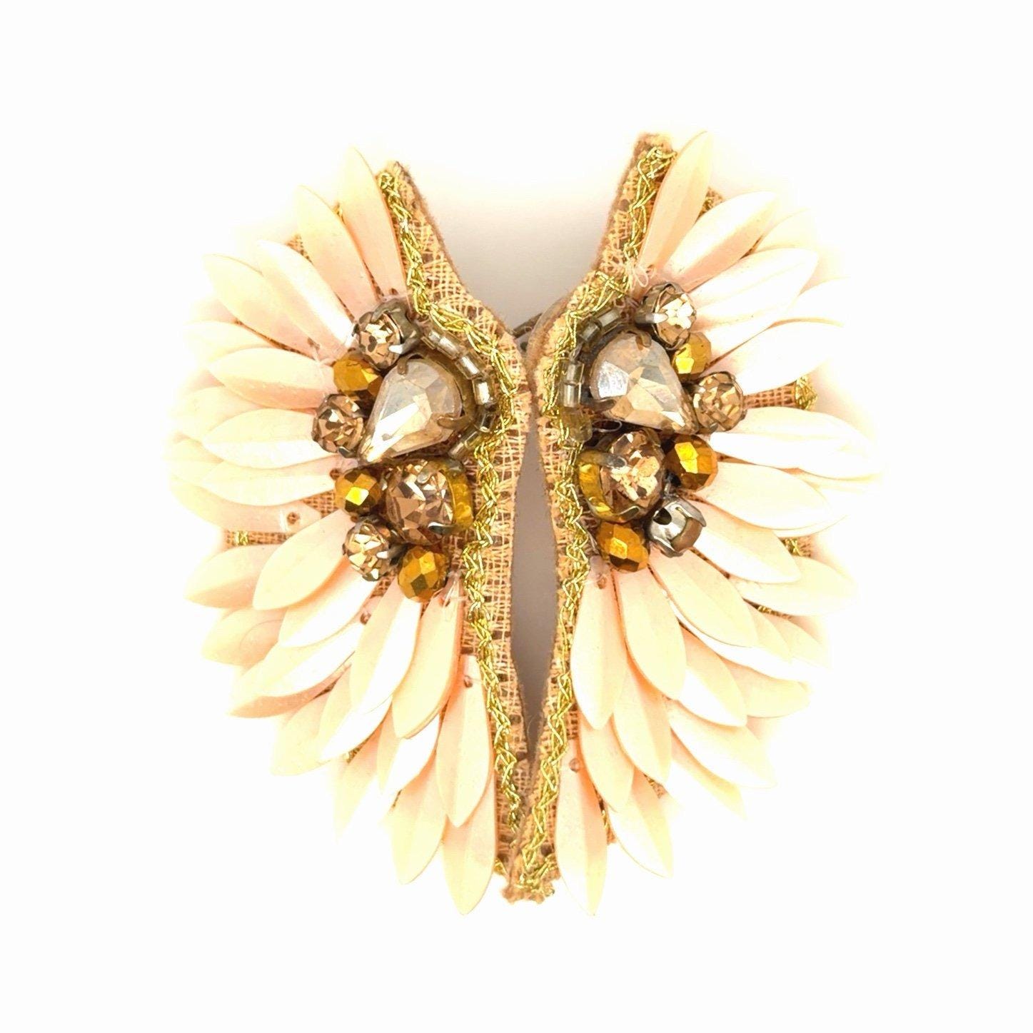 Wing Design Stone Earrings
