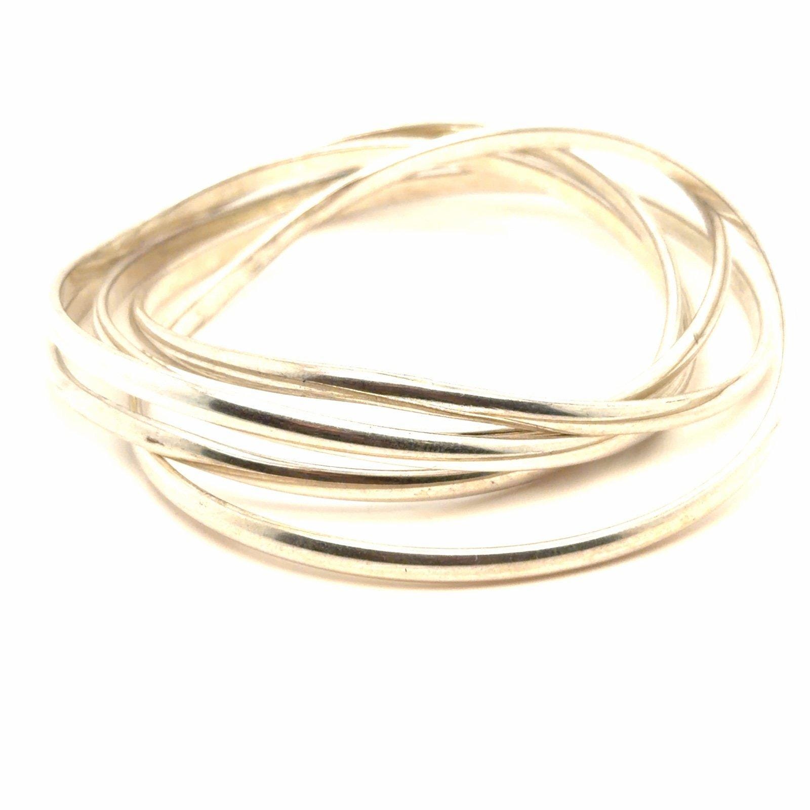 Silver Tone Interlocking Bracelet (c1)