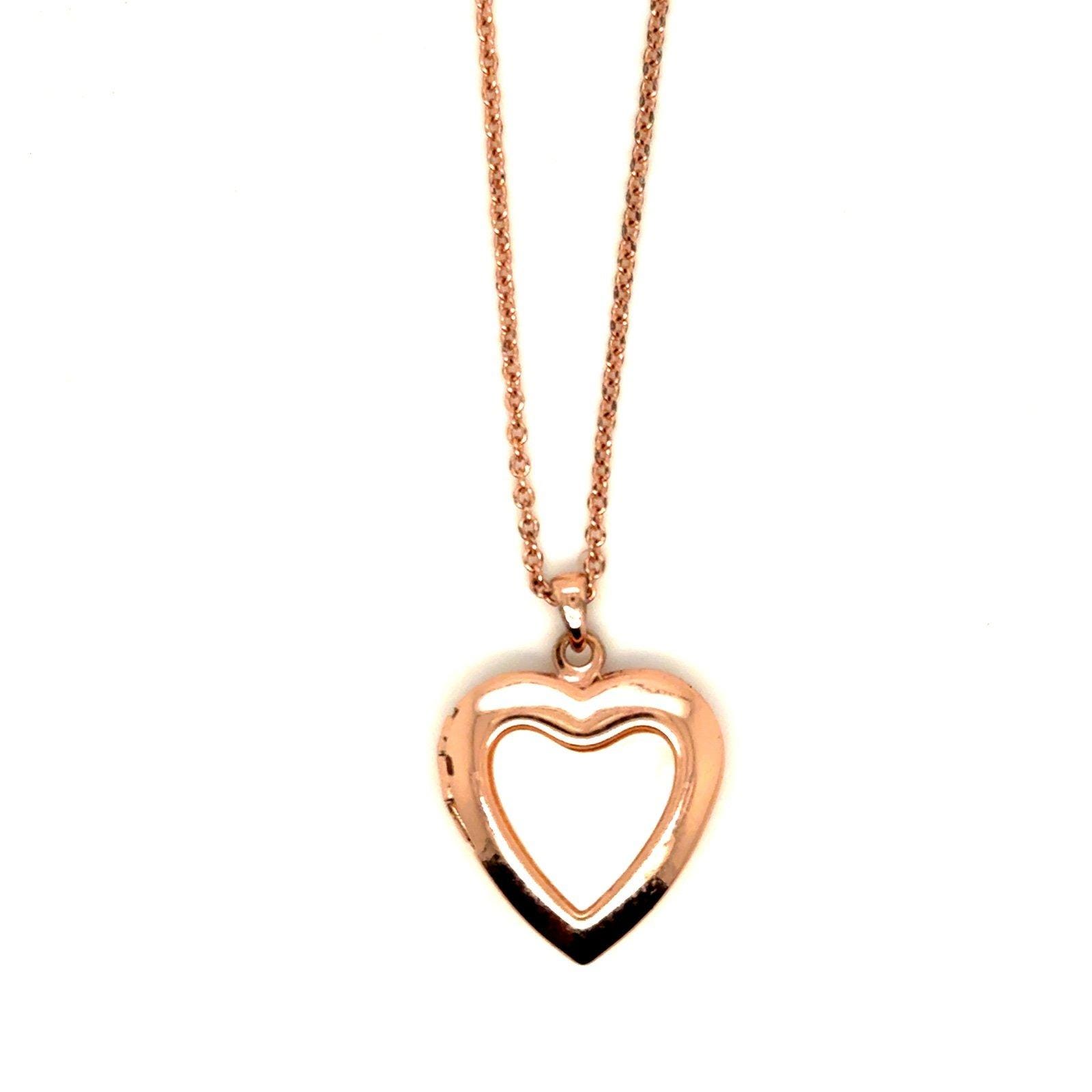 Pura  Vida Rose Gold Mother of Pearl Locket Necklace