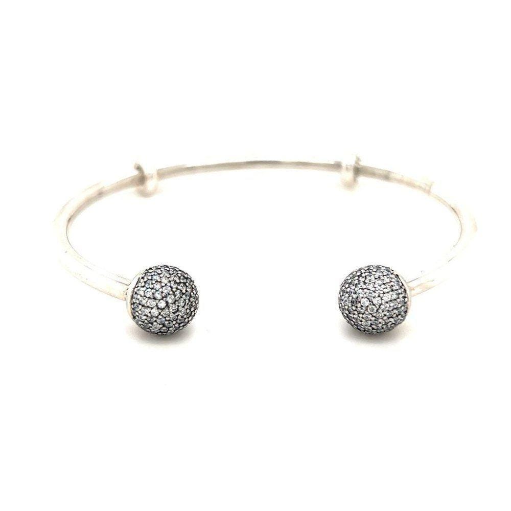 Pandora Moments Pave Cz Open Cuff