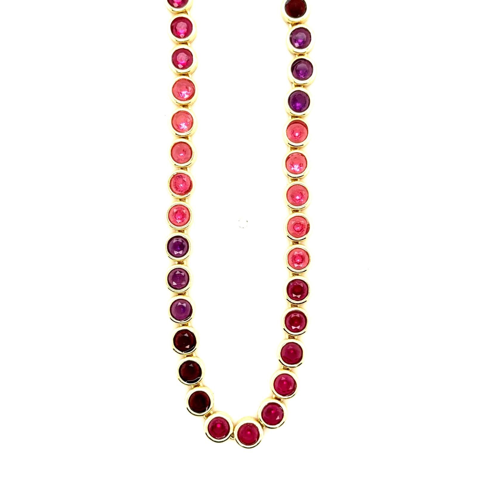 Kendra Scott Carmen Crystal Bezel Set Tennis Necklace Ombre Gradient Statement