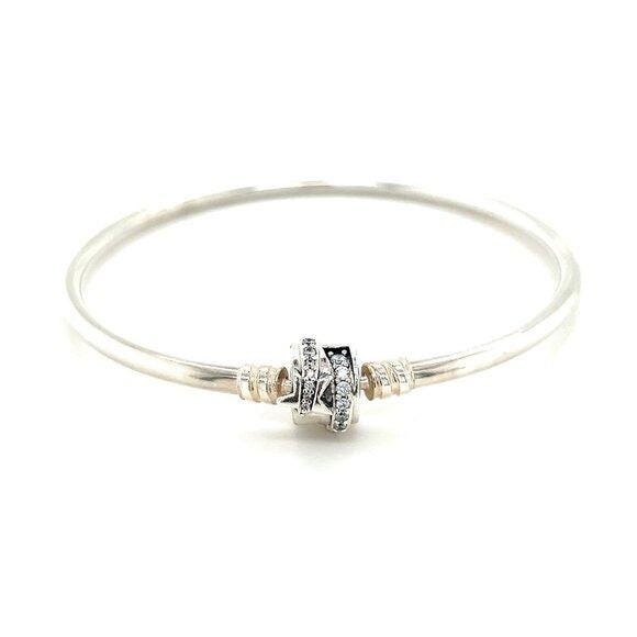 Pandora Cz Shooting Clasp Bangle (7.5")