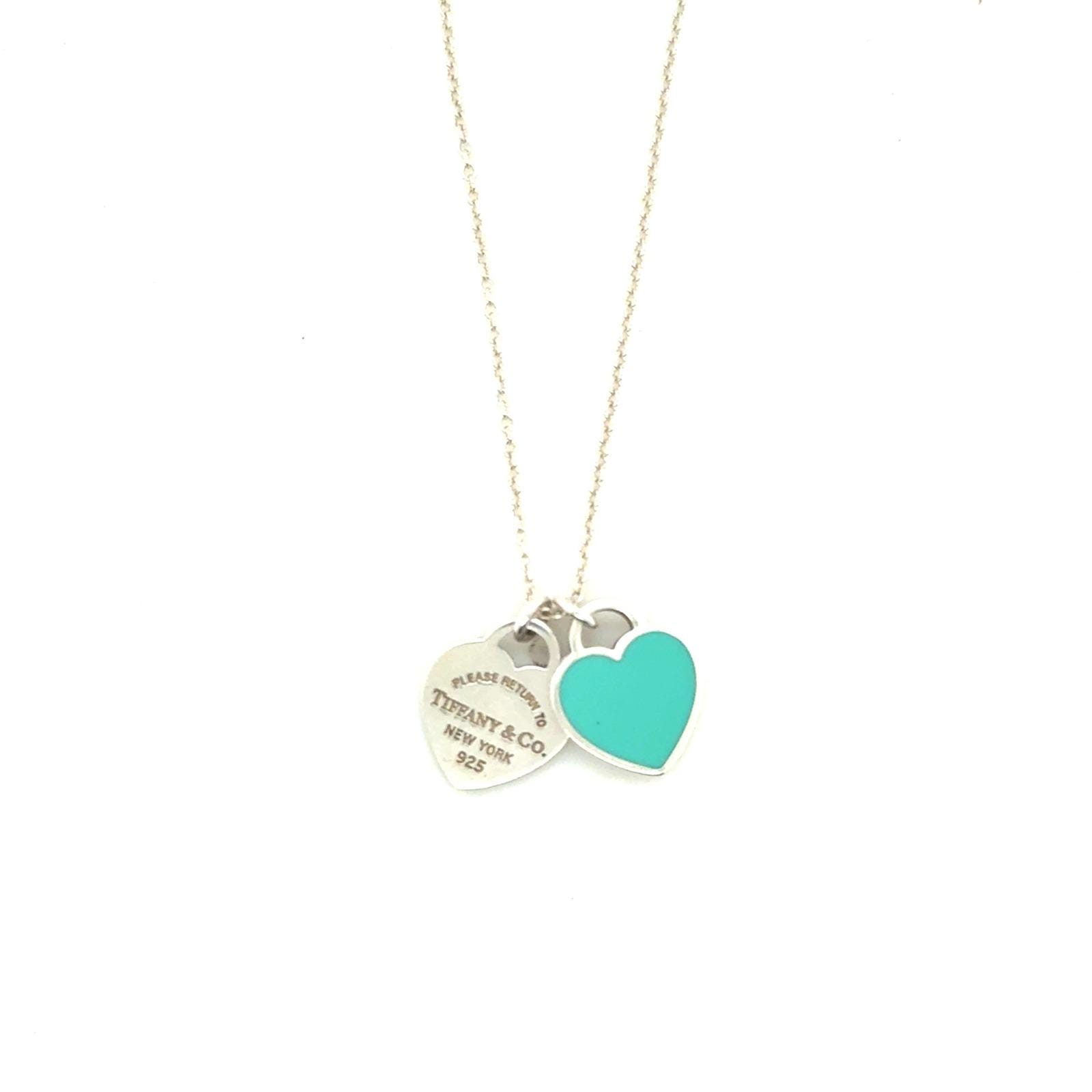 Tiffany & Co Return to Tiffany Double Mini Heart Tag Necklace